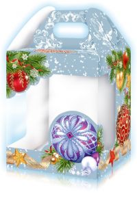 600 - 800 г. упаковка Пластиковая коробка  + картон Зимнее волшебство ― Новогодние подарки и упаковка 2024 - 25 купить