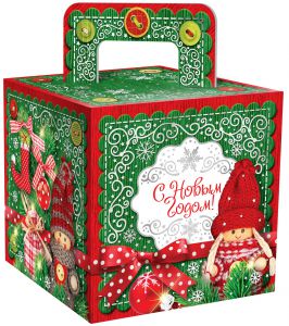 500 - 600г. упаковка Куб Кружева ― Новогодние подарки и упаковка 2024 - 25 купить