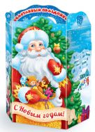 1100 - 1200г. новогодняя упаковка Дедушка Мороз (игра на упаковке)