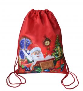 2000 - 4000г. упаковка Рюкзак - мешок Санта (плащевка)
