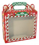 500 - 600г. новогодняя упаковка Портфель Дед Мороз с пластиковым окном