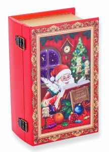 Упаковка Новогодняя Книга деревянная Книга Деда Мороза (малая)