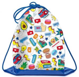 упаковка для детского подарка Рюкзак - мешок Стикеры