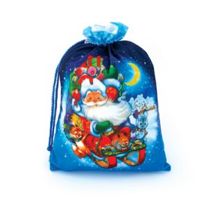 800 -1000г. упаковка Мешок Дед Мороз на санках